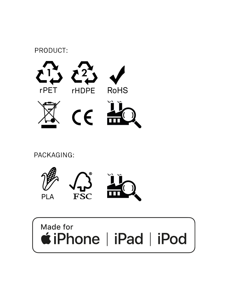 Spiral iPhone Lightning cable · 2 meter · Made of recycled fishing nets-4