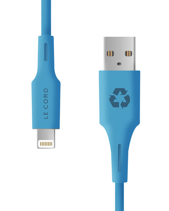 Blue Ocean iPhone Lightning cable · 1.2 meter · Made of recycled plastics-0