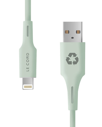 Pale Pine iPhone Lightning cable · 1.2 meter · Made of recycled plastics-0